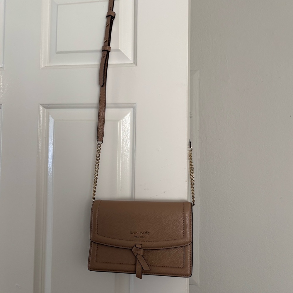 Kate Spade Crossbody Bag - Adjustable Chain Strap - Brown Pebbled Leather - NWOT - Picture 6 of 7